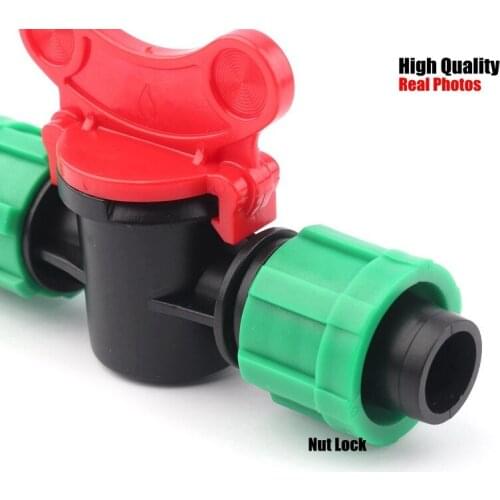 2pcs 16mm Drip Tape Connectors Drip Irrigation System 16PE Irrigation Water Pipe Hose Connector Valve Garden Water Connectors
