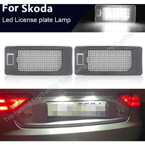 2PCS For Audi A4 A5 S5 Q5 TT Roadster TTS A1 A4 A7 RS5 TTRS A6 C7 2D Canbus Led License Plate Lights Number Plate Lamps