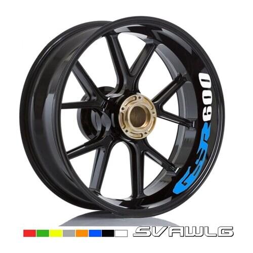 For SUZUKI GSR 600 GSR600 GSR400 GSR 400 Motorcycle Front & Rear CUSTOM INNER RIM DECALS WHEEL Reflective STICKERS STRIPES