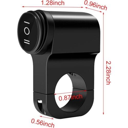 Motorcycle Universal Refit Circuit metal Switch Headlight Switch Scooter Bicycle 7/8" 22mm for Handlebar fixed