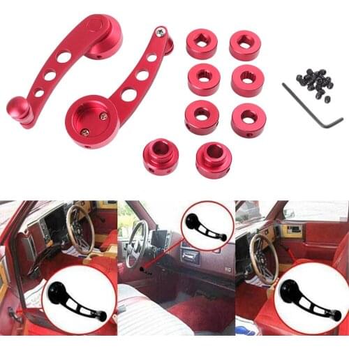 Universal Manual Window Glass Lift / Door Lock/Open Crank Handle Knobs Assembly Automobile Car Accessories Aluminum