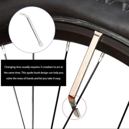 MTB Stainless Steel Tire Pry Bar Bike Tyre Lever Bicycle Tire Repair Opener Pry Stick Bike Tire Repair Tool