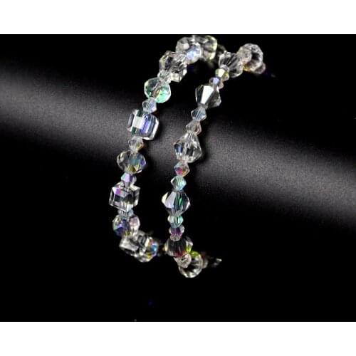 2021 Square Crystals Link Chain Bracelet for Women Girls Stretch Charm Bracelets Fashion Jewelry Gift Accessories Wholesale