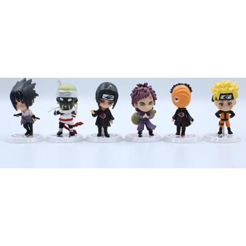 Naruto Action Figure Toys 6 Styles Q style Zabuza Haku Kakashi Sasuke Naruto Sakura PVC Model Doll Collection Kids Toy 1PCS/lot