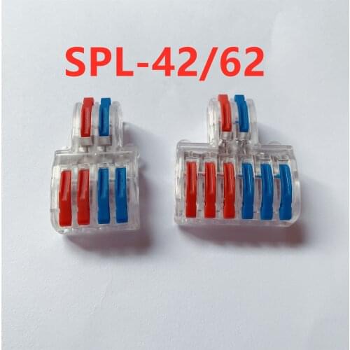 10/25pcs/Lot SPL-42/62 Mini Fast Wire Connector Universal Wiring Cable Connector Push-in Conductor Terminal Block DIY YOU