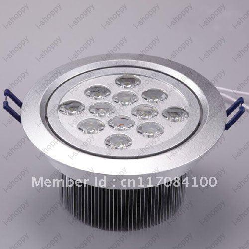 12W Dimmable High power 12 LED Recessed Ceiling Down Cabinet Light Fixture Downlight Spotlight Bulb Lamp Warm/Pure White