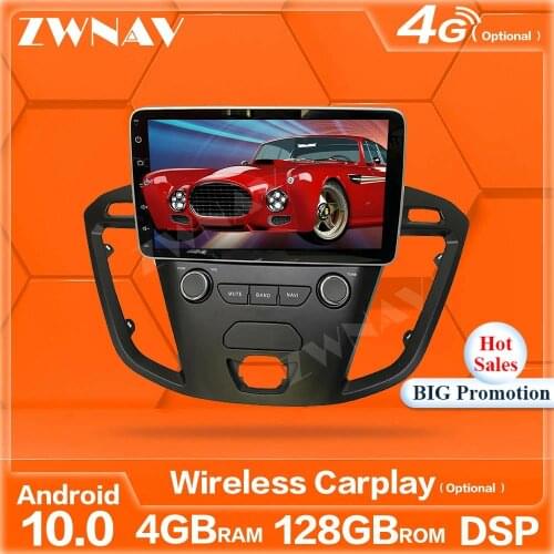 128GB Carplay Android 10 Screen Multimedia Player For Ford Transit Custom 2017 GPS Navi Auto Audio Radio Music Stereo Head Unit
