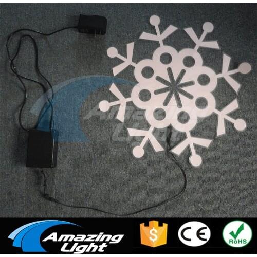 40*40cm cutted shape Electroluminescent window sticker El car sticker christmas festival sticker with DC 12V Inverter