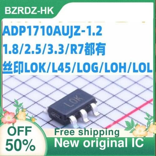 2PCS/lot ADP1710AUJZ-1.2/1.8/2.5/3.3/R7 LOK/L45/LOG/LOH/LOL New original IC