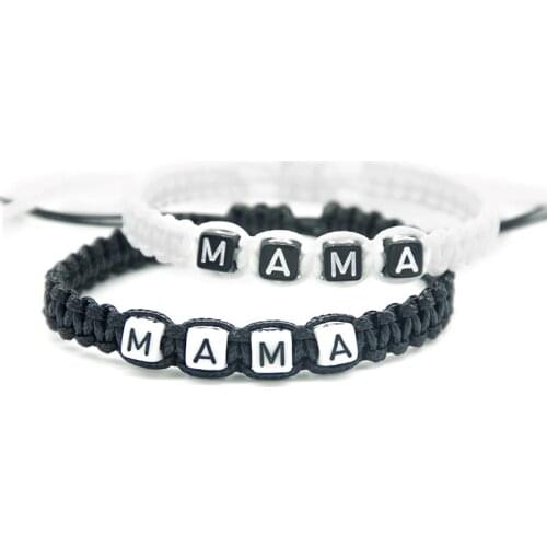1pcs Handmade MAMA Bracelets Mother Infinity Wish Adjust Size Baby Shower New Mum Pregnancy Breastfeeding Gifts Beaded Jewelry