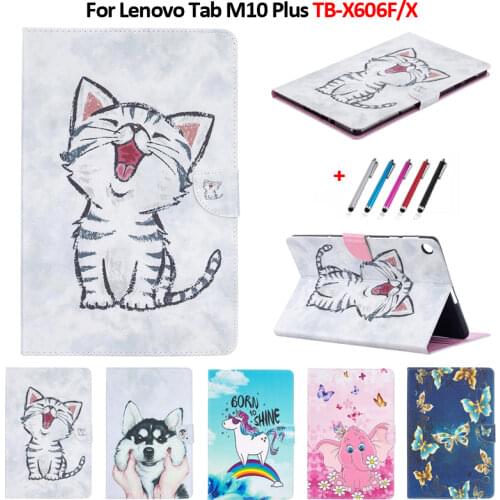 Case for Lenovo Tab M10 FHD Plus 10 3 Case TB-X606F X606X Cute Cat Unicorn Butterfly Tablet Funda For Lenovo Tab M10 Plus Case