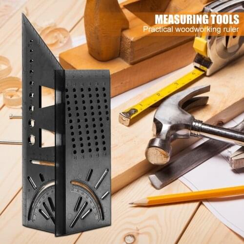 Woodworking 3D 90 Degrees Woodworking Multifunctional Square Gauge Angle Protractor Over The T-Type Ruler Angle