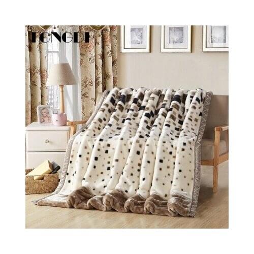TONGDI Soft Warm Fannel Fleece Fur Children Cartoon Blanket Printing Winter Couch Cover Bed Sofa Machine Wash Plush Bedspread