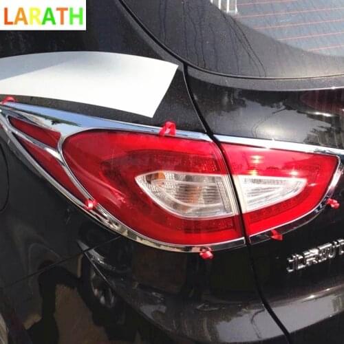 For Hyundai ix35 2013 2014 2015 Chrome Front Rear Headlights Tail Lights Lamp Cover Trim Frame Bezel Garnish Car Accessories