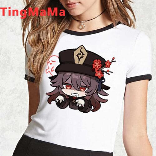 Genshin Impact Keqing tshirt male plus size vintage grunge tshirt clothes couple clothes kawaii