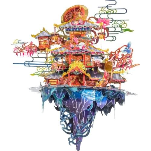 Art Model MU 3D Metal Puzzle Marriage Pavilion building model DIY 3D Laser Cut Assemble Jigsaw Toys GIFT For children