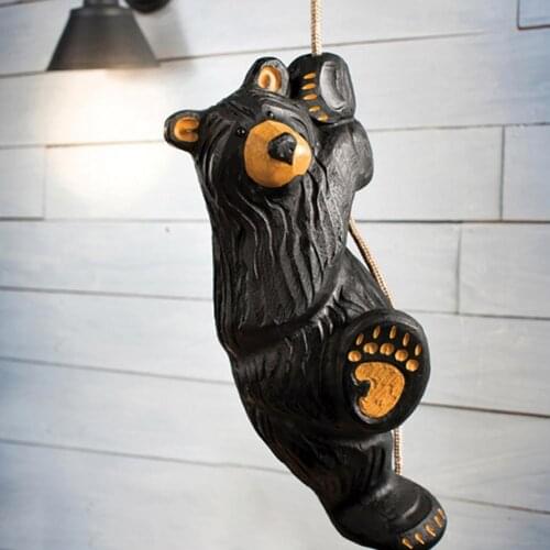 Creative Bear Figurines Polar Bears Figure Home Wall Mount Decoration Resin Modern Gift for Boy/Man/Kids