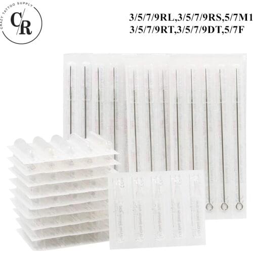 Tattoo Needles and Tips Set,50pcs Disposable Mixed Tattoo Needles＆50pcs Assorted Sterilized Disposable Tattoo Tips