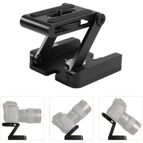 New Camera Pan Tilt Head Aluminum Alloy Z Type Foldable Quick Release Plate Stand Holder Slider Tripod For Canon Nikon Sony