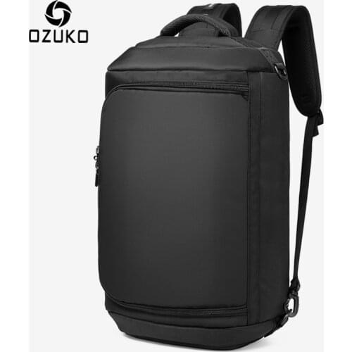 OZUKO Multifunction Large Capacity Men Backpack Waterproof Outdoor Travel Bag USB Charging Male Laptop Business Backpack Mochila