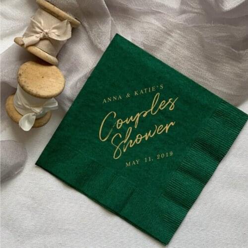Couples Shower Personalized Napkins, Engagement Party, Custom Bar Napkins, Custom Wedding Napkins milestones birthday Napkins