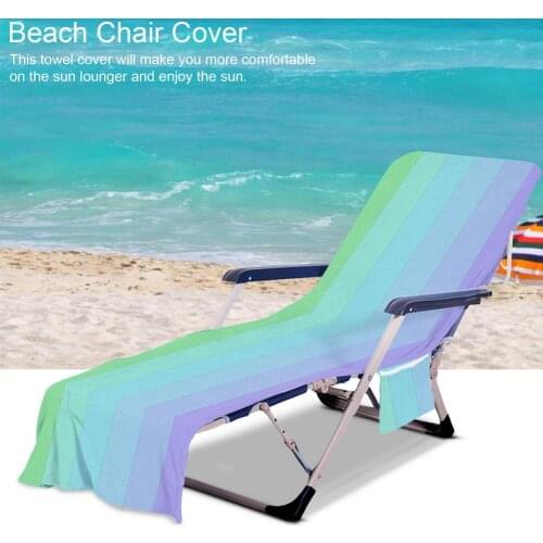 2021 New Fiber Sand-sand Lounge Chair Beach Towel Cover Sunbath Lounger Chair Mat Summer Cool Bed Convenient Storage