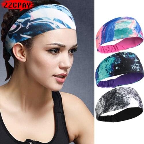 Yoga Gym Head Band Hair Bandage Sweat Band Sport Headband Running Fitness Sweatband Elastic Absorbent Sweat Cycling Jog Tennis