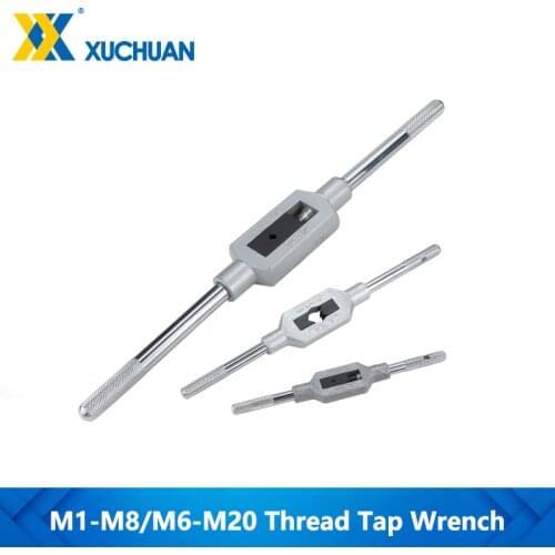 Thread Tap Wrench Drill Hand Tapping Tools Metric For Metalworking M1-M8/M6-M20 Screw Wrench Adjustable Hand Taps Holder
