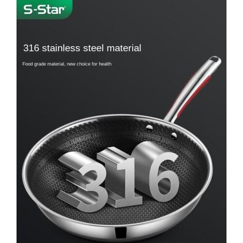 Steel non stick frying pan household gas stove is suitable for induction cooker, which is specially used for frying vegetables