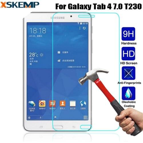 Thin Tempered Glass For Samsung Galaxy Tab 4 7.0 T230 T231 T235 Clear Scratch-Resistant No Fingerprint HD Screen Protector Film