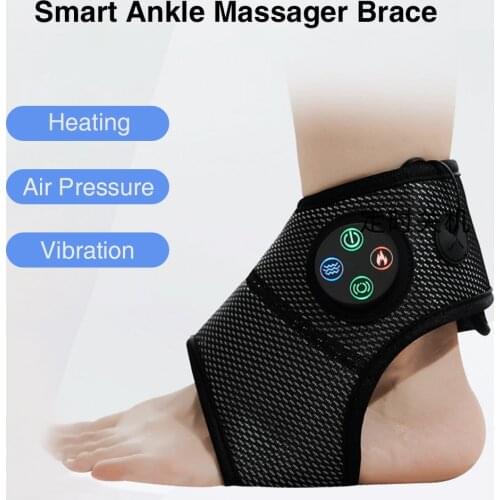 Smart Ankle Brace Foot Compression Electric Ankle Massager Heating Brace and Foot Pain Relief Vibration