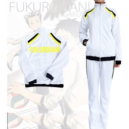 Haikyuu Cosplay Fukurodani Academy Volleyball Team Uniform Costume Uniform Unisex Coat Jacket Sport Suit Custom Made