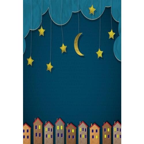 VinylBDS Newborn Photography Backdrops Moon And Stars Studio Photo Night Sky Wedding Photography Backdrops Yy00548