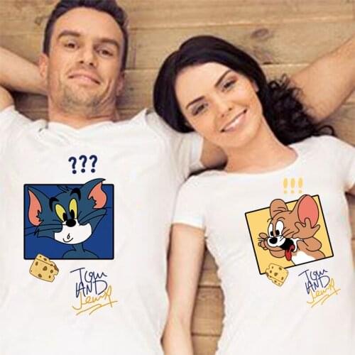 Hot Sales Anime Characters Printed T-Shirt Lovely Hippop Couple Outfits Summer Clothes for Man and Women Vintage Cool Streetwear