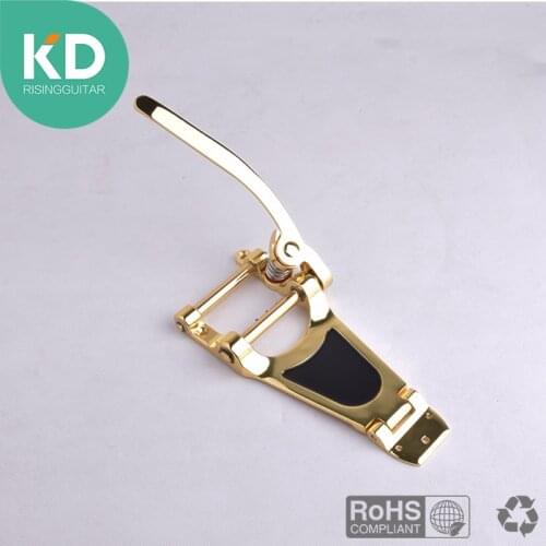 Gold Tremolo Vibrato Bridge Tailpiece Hollowbody Archtop Guitar Bridge guitar accessary