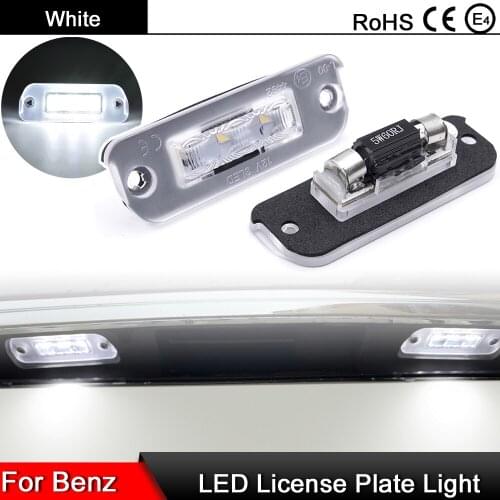 1 Pair For Mercedes Benz R-Class W251 ML-Class W164 GL-Class X164 Hight Brightness White LED Number License Plate Light