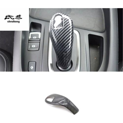 1pc ABS carbon fiber grain Gear lever decoration cover for 2019 2020 Great Wall haval F7/ F7X car accessories