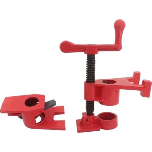 1pcs heavy duty pipe clamp woodworking wood hose clamp pipe woodworking pipe clamp carpenter hand tool steel casting1/2 3/4 inch