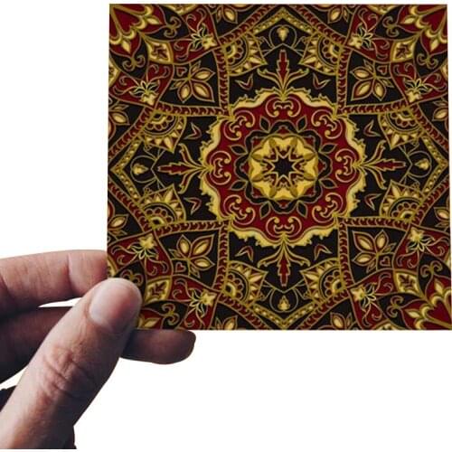 100pcs/set Retro Vintage Tiles Sticker Bathroom Kitchen Washable Waterproof Pvc Art Wall Decals Wall Stickers Home Decor