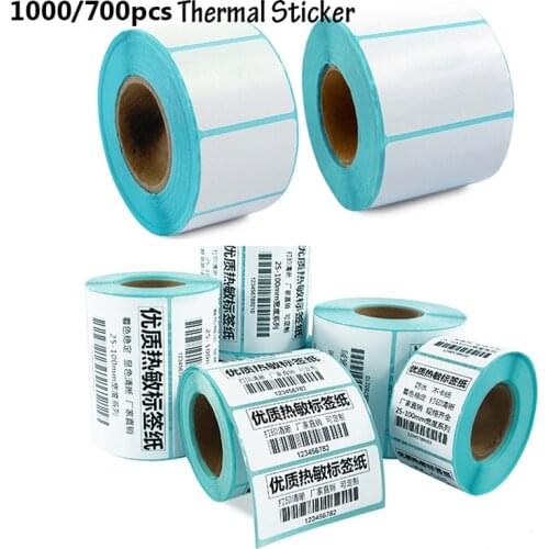 1000pcs/Roll Adhesive Thermal Label Sticker Paper Supermarket Price Blank Label Tag Direct Print Waterproof Print Cards Supplies