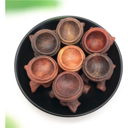 2pcs Wooden Stand Display 20-50mm Sphere Crystal Ball Eggs Minerals Polished