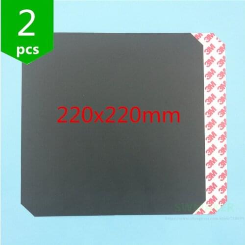 2pcs Wanhao i3 Anet A8 3D printer part black heated bed sticker heating plate print sticker tape with cut corner 220x220mm
