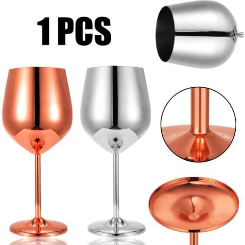 250ml Stainless steel Wine Glass Goblet Copper Plated Champagne Cups Party Barware Supplies 16.7*6.1cm