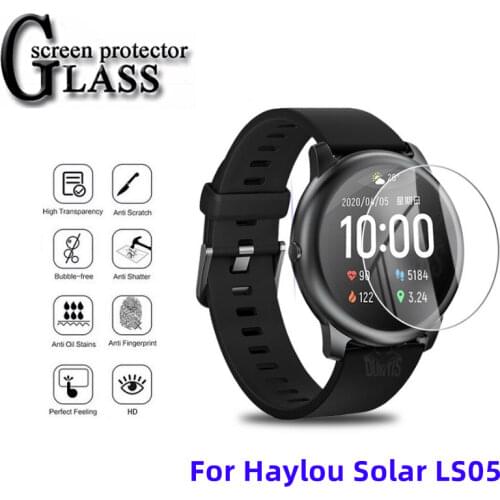 3PCS Anti-Scratch Screen Protector Glass For Haylou Solar Smartwatch Explosion-proof Protective Film For Xiaomi LS05 Accessories