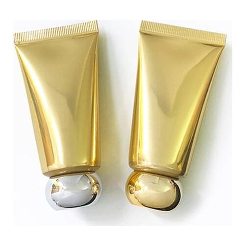30pcs 30ml Gold Empty Aluminum Plastic Tube Travel Storage Container Cosmetics Shampoo Squeeze Refillable Bottles Wholesale