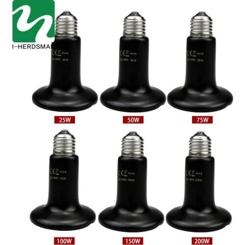 4 pcs Infrared Ceramic Heating Lamp Warm Light Bulbl Reptile heat lamps Snake Tortoises Lizard heat lamps Animals heating