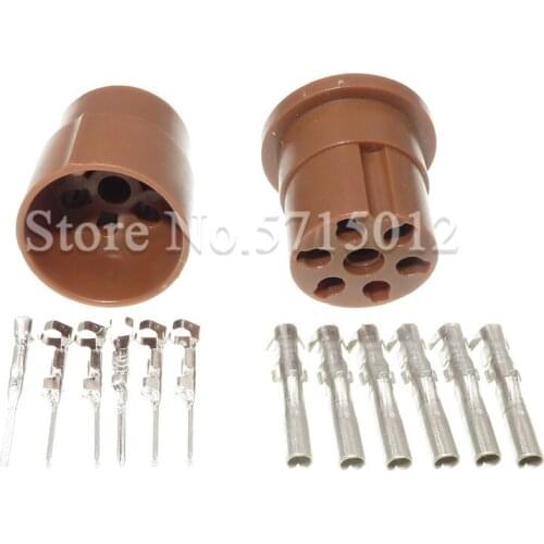 6 Hole Automotive Connector Plug Round Electrical Car Female Male Socekts
