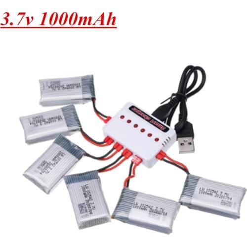 3.7V 1000mAh 102542 Lipo Battery for Syma X5HC X5HW X5UW X5UC RC Quadcopter Battery with Charger Drone Spare Part
