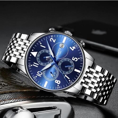NIBOSI Quartz Wrist Watches Men top Military Luxury Brand Business Waterproof Wristwatch sports watch men Clock relogio feminino