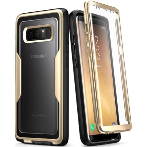 For Samsung Galaxy Note 8 Case i-Blason Magma Heavy Duty Shock Reduction Bumper Cover with Built-in Screen Protector & Belt Clip